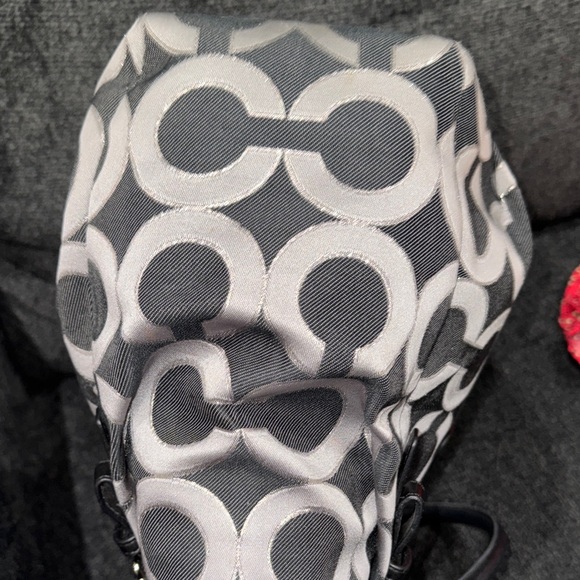 Coach Black and Gray Circle Pattern Shoulder Bag - Picture 9 of 12